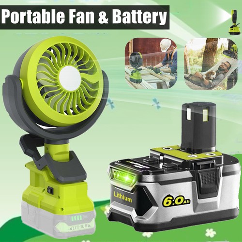 Portable camping fan led - portable, w/