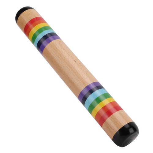 Wooden rain stick - wooden, colorful