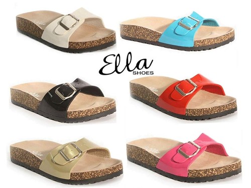 Ladies faux leather sandals - ladies,