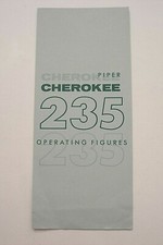 Piper Cherokee 235 Operating Figures Leaflet Piper Aircraft Corp c1960s VGC