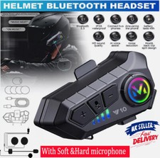 Bluetooth Motorcycle Helmet Wireless Headset Wireless Motorbike Headphone +2 Mic