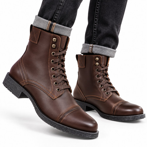 Mens high top combat - high, boots