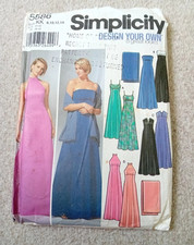 Simplicity 5586 Sewing Pattern Ladies Formal Dress Prom/Ball/Bridesmaid