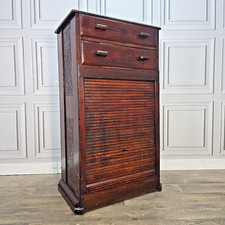 Antique cabinet tambour roll - antique,