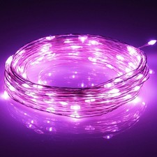 50/100 LED  Batter Fairy Lights String Battery Copper Sliver Wire Xmas Party UK