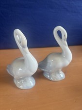 Pair of Swan Figures Ornaments