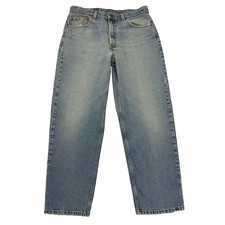 Vintage Levi's 555 Jeans Blue Mens 34W 30L Relaxed Fit 90s USA Red Tab Denim