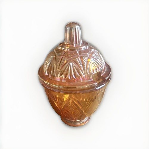 Unmarked amber pressed glass - unmarked,