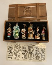 Thomas Pacconi glass Christmas Carol tree ornaments - 2004 in crate NEW