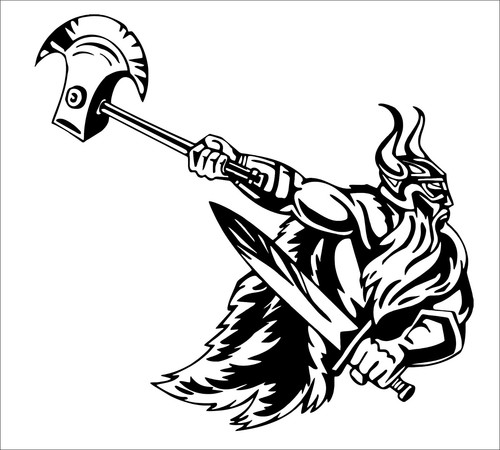 Viking axe vinyl sticker - viking,
