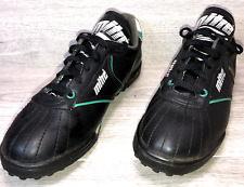 Mitre wolf Leather Trainers INDOOR Football  boots  UK 5 Black vgc