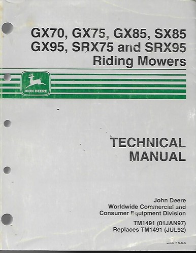 John deere gx70 gx75 - john, gx85