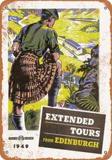 METAL SIGN - 1949 Scottish Bus