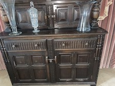 Antique Oak Court Cupboard -