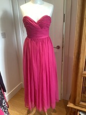 Stunning Vintage 1980s pink chiffon look Trina Lewis & marjon couture size 8-10