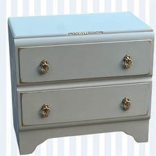 Lebus Vintage Chest Of Drawers Hand painted Distressed Stencil Shabby Chic