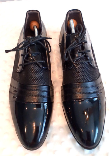 Mens black patent dress shoes - mens,