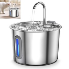 2.2L Cat Water Fountain for Drinking 304 Stainless Steel Cat Fountain Faucet