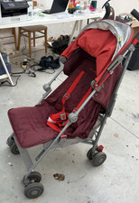 Maclaren Baby Buggy - Purple and Red , Good Condition. Smoke + Pet Free Home.