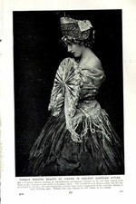 Old Vintage Print C1920 Fraulein Kaiser Austrian Dress Music Cello Tirol 20th