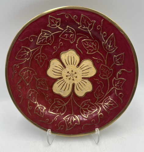 Solid brass plate decorated - plate,