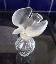 Vintage Lalique Nina Ricci French Crystal Perfume Bottle Single Dove Signed