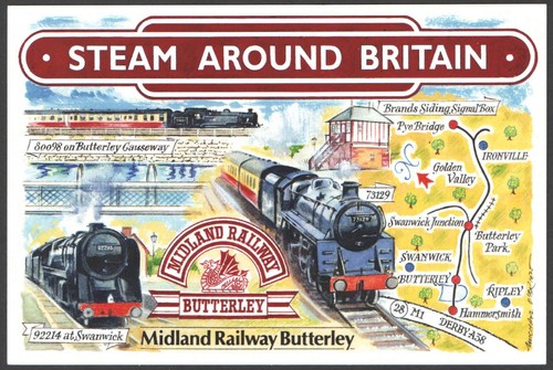 Postcard steam around britain - postcard,