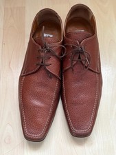 Mens Stemar  Italian Tan Leather Shoes- Size 9