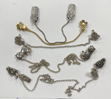collection 5x Sweater Clips Vintage Cardigan Collar Clips / chains