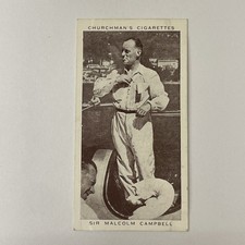 Churchman’s Cigarette Cards. Kings Of Speed. No. 36.  Sir Malcolm Campbell.