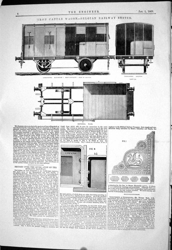 Antique print 1869 iron - print,