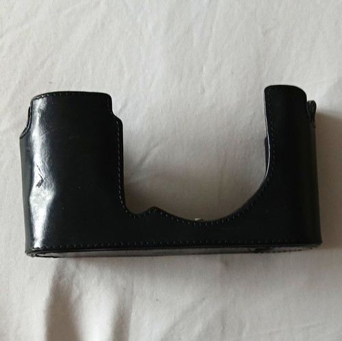 Leica black leather half case - leica,