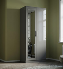 2 Door Wardrobe with Mirror