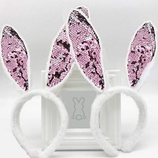 White Fluffy Bunny Rabbit Pink