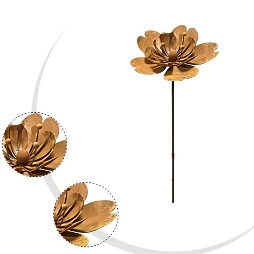 Cast iron floral - cast, stake