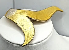Vintage Finn Jensen Norway Sterling Silver & Yellow Enamel Brooch - A/F