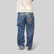 Vintage Y2K Sancezz Hip Hop baggy wide leg carpenter denim jeans W34 x L33
