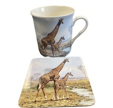Giraffe Mug Coaster Gift Set Giraffe Mug Set Giraffe Lovers Present Idea