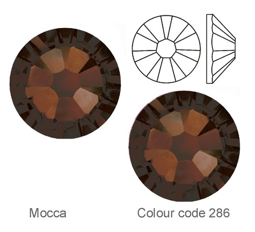 Swarovski crystal mocca foiled - mocca,