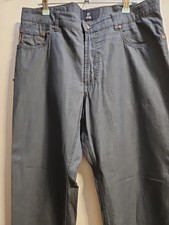 Brax Cooper Trousers Regular Fit W36 L34 Men's Grey Cotton