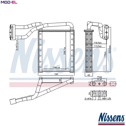 Heat exchanger interior - exchanger,