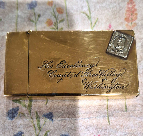 Solid silver card vesta - solid, card/vesta