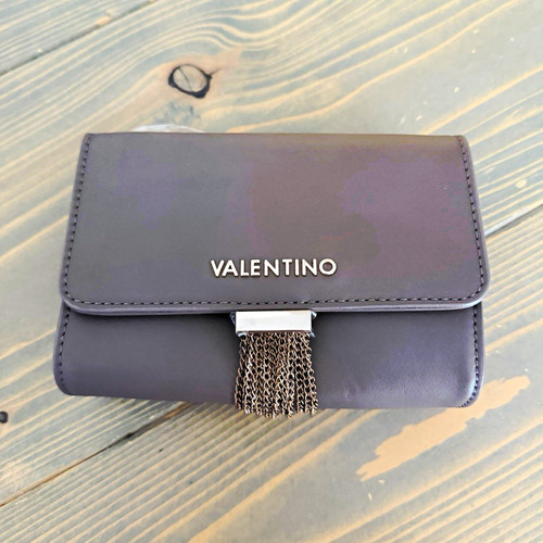 Valentino grey leather - grey, small