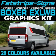 to fit PEUGEOT BOXER L4 EXLWB GRAPHICS STICKERS STRIPES DAY VAN CAMPER MOTORHOME