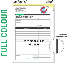 PERSONALISED A4 INVOICE BOOK