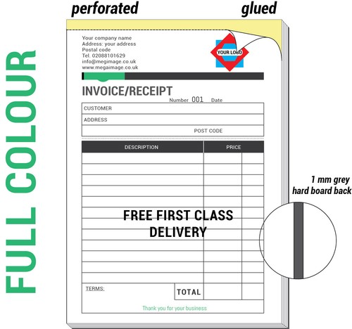 Personalised invoice book - a5,