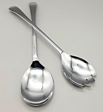 Pair Vintage Chromium Plate Salad / Fruit / Buffet Servers - Old English Design