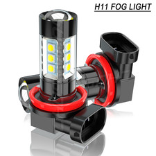 For Honda Jazz MK3 2008-2023 2x H11 LED Fog Light Bulbs - Upgrade White 6000k