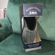 Totes Harris Tweed Slippers -
