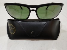 1980's VINTAGE RAY-BAN B&L U.S.A. W2172 CATS PREDATOR 5 BLACK & ORIGINAL CASE